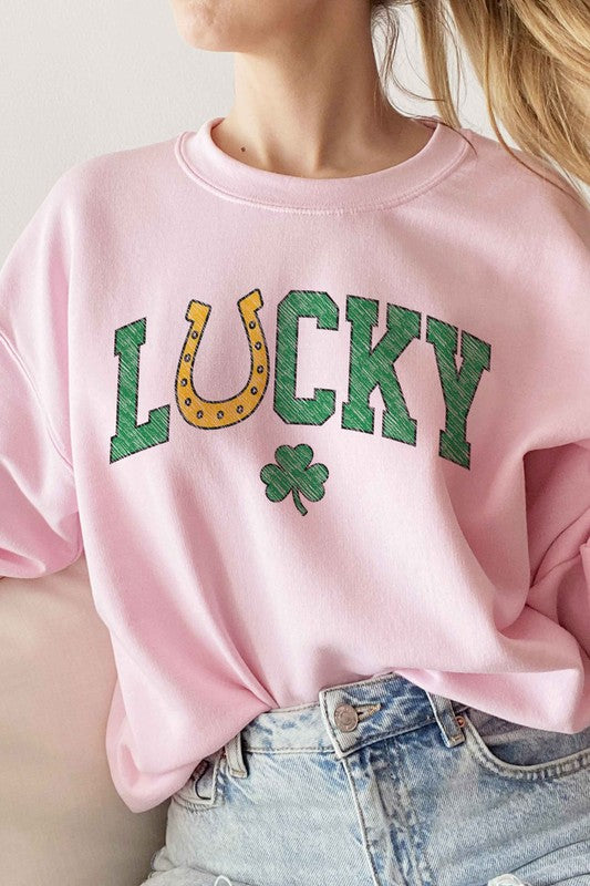LUCKY CHARM ST PATRICKS GRAPHIC SWEATSHIRT