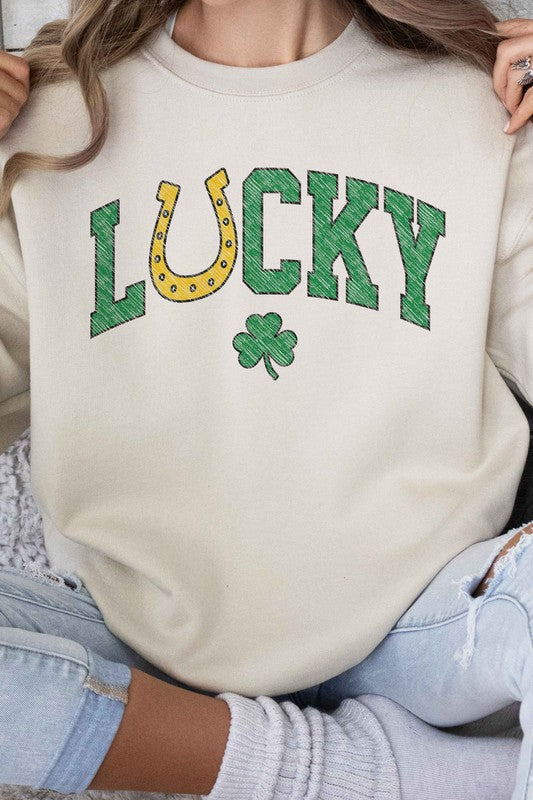 LUCKY CHARM ST PATRICKS GRAPHIC SWEATSHIRT
