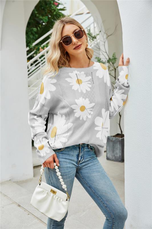 Floral Knitted Sweater