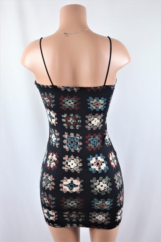 Patchwork mini dress