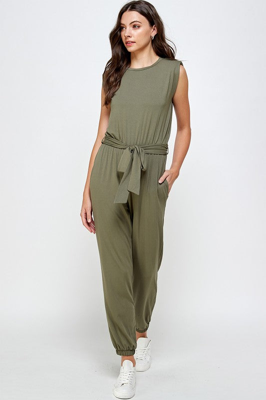 SHOULDER PAD JUMPSUIT