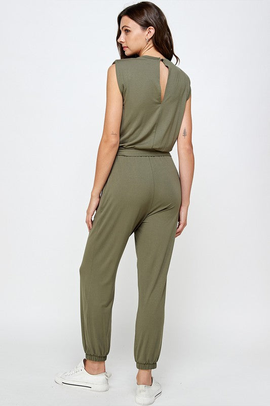 SHOULDER PAD JUMPSUIT