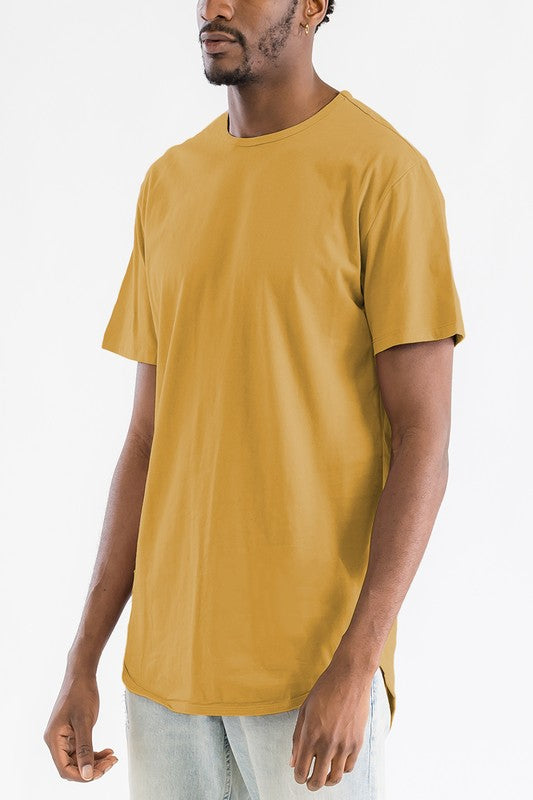 Extended Scallop Round Neck Tshirt